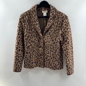 Talbots Petites Leopard Print Blazer – Women’s S